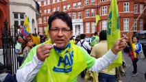 Londres: Migrantes apoyan a Rafael Correa