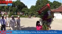 Công an Nghệ An dâng hoa, dâng hương, báo công lên Bác