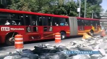 Obras en Metrobús causan caos en Insurgentes y Reforma