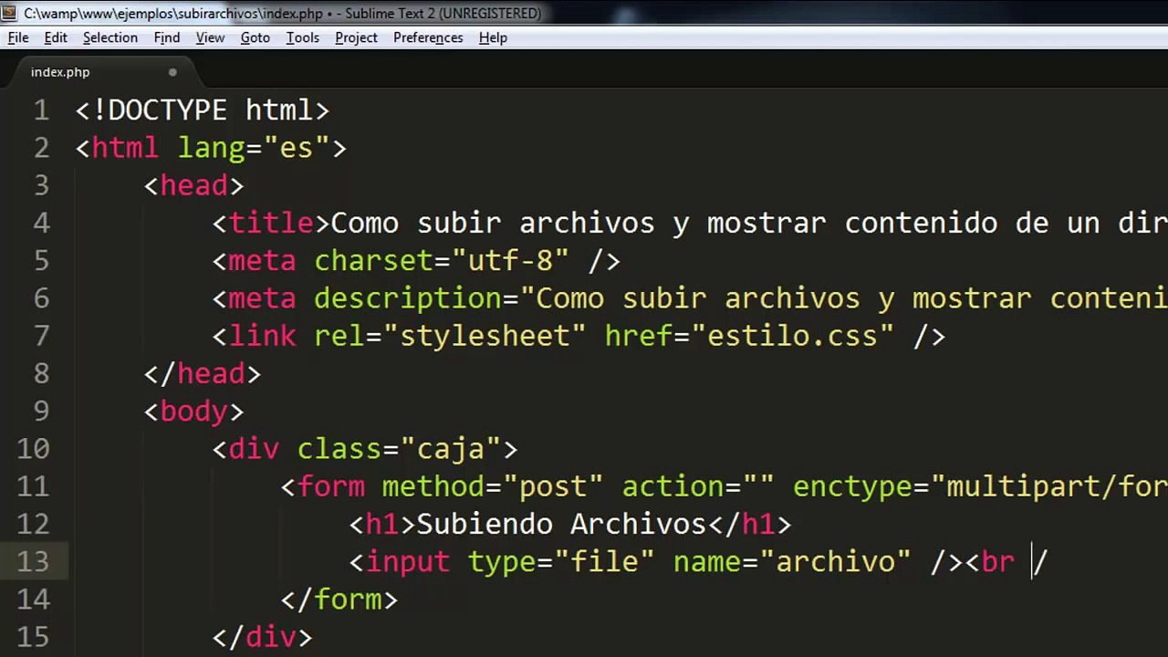 Como subir archivos y mostrar contenido de un directorio con PHP (HD)