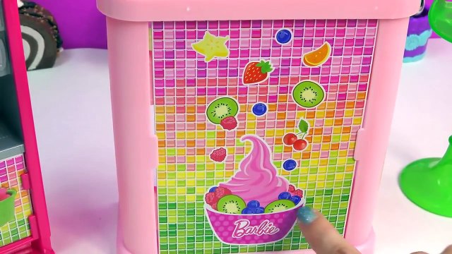 Frozen Fever Queen Elsa Princess Anna Disney Barbie Doll Malibu Ave Yogurt Playdoh Food Playset