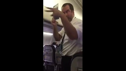 Hilarious Westjet flight attendant's safety demo leaves passengers in splits