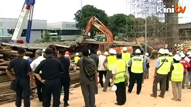 Rescue team extracting trapped victim