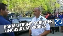 Donald Trump arrive en limousine au procès auquel il a été convoqué