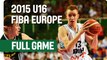Bosnia and Herzegovina v Lithuania - Final - Full Game - 2015 U16 European Championship Men