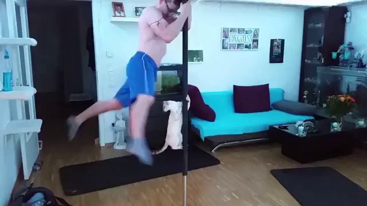 Chat pole dance