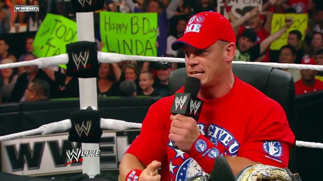 Contract signing CM Punk vs John Cena at Summerslam 2011 for the undisputed wwe champ