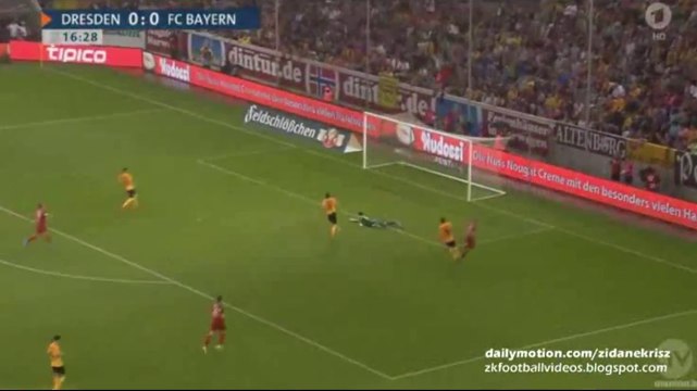 0-1 Arjen Robben Fantastic Goal | Dynamo Dresden v. FC Bayern München 17.08.2015 HD