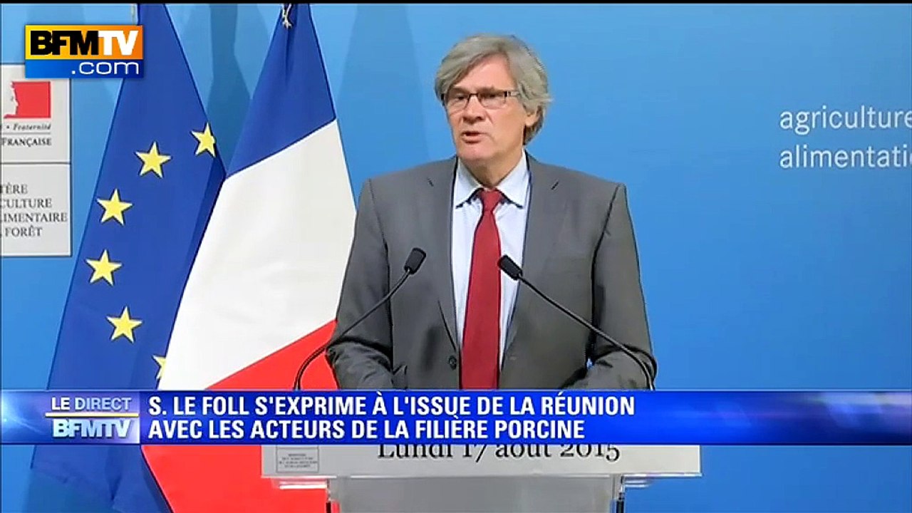 Le Foll sur la filière porcine: "Le cadran aura une cotation demain"