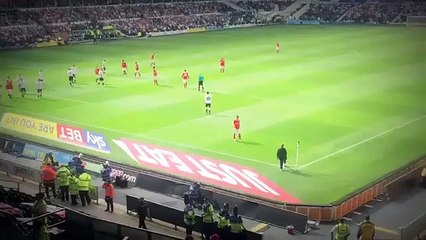 Cristian Ceballos takes worst corner ever for Charlton Athletic v Derby County