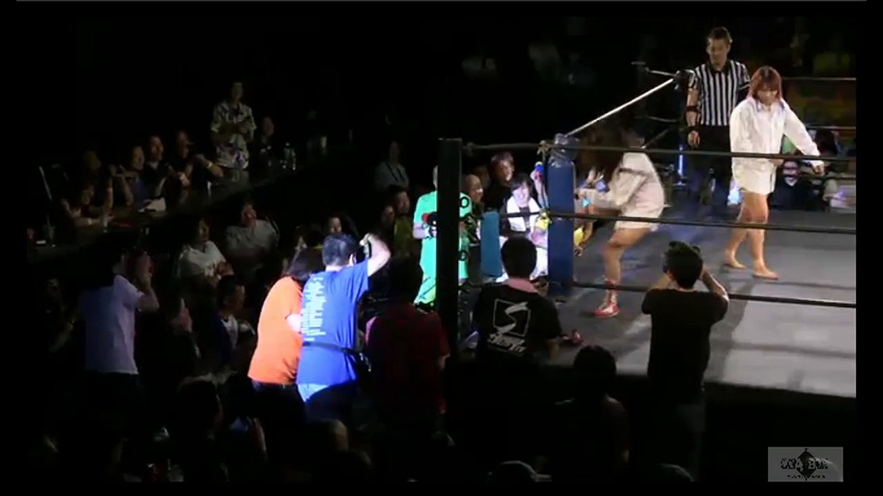{24 Hour wrestling} (OZABUN) Sakura Hirota Vs. Yumi Ohka Vs.  Fairy Nihonbashi Vs. KANA (7/26/15)