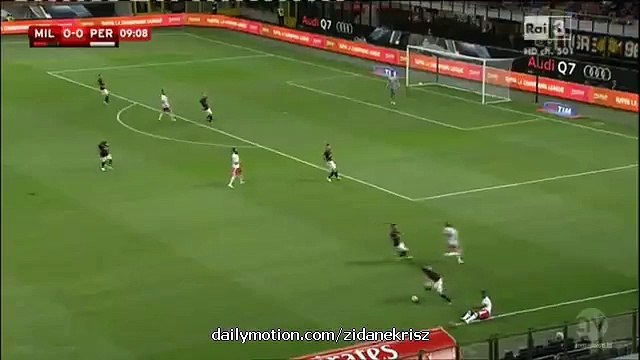 Keisuke Honda 1:0 HD | AC Milan v. Perugia - Italian Cup 17.08.2015 HD