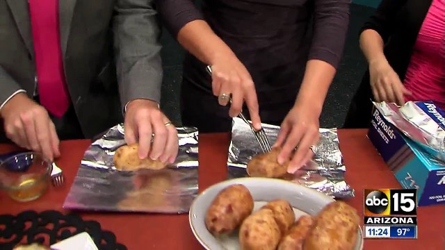 Jenn Bare prepares potato-based dishes in the crock pot