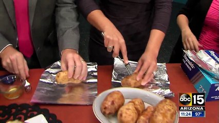 Jenn Bare prepares potato-based dishes in the crock pot