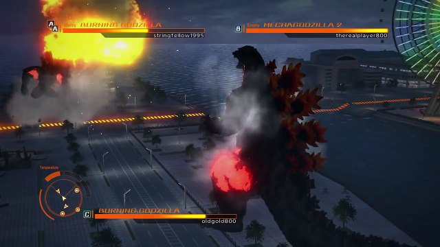 GODZILLA Ps4: Online battle 2 Burning Godzilla vs Mecha Godzilla 2