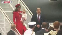 [VIDEO]: Baby Prince George,Kate And William Arrive On First Royal Tour To Australia, N.Z.