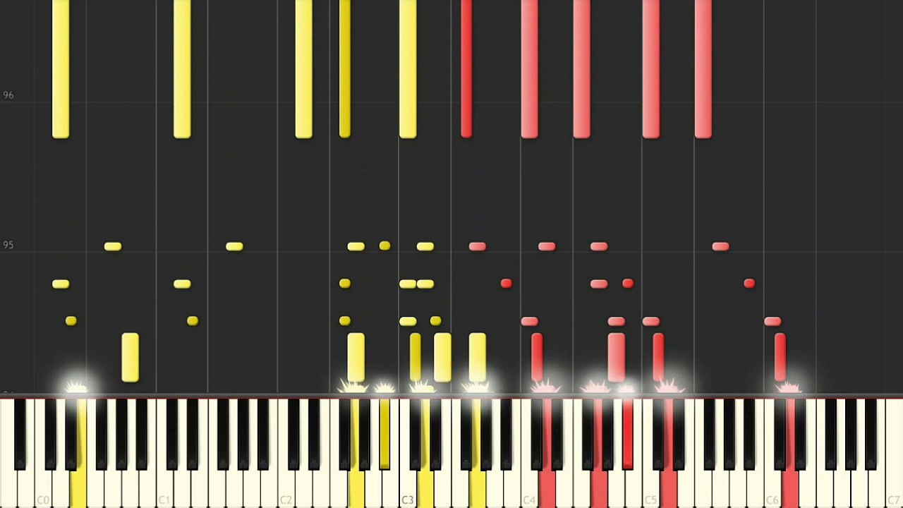 [Piano Four Hands] Theme from LUPIN The Third '80 (Jazz) [Synthesia tutorial]