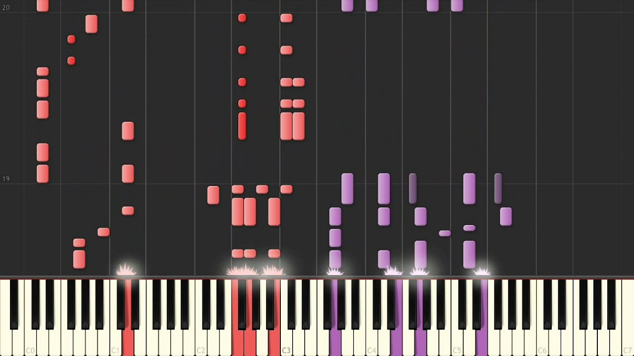 [Piano Four Hands] Rudolph the Red Nosed Reindeer -jazz ver.- [Synthesia tutorial]