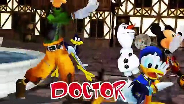 Five Little Monkeys - Mickey Mouse, Donald Duck, Goofy, Olaf and Rode Runner - Cartoon Nursery Rhyme