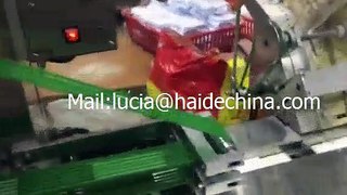 纸巾汤勺牙签自动-带理料Papel toallas palillos cuchara palillo de dientes de la máquina de envasado automático