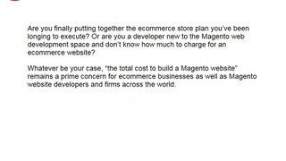 Ecommerce Management How Much Does It Cost To Build A Magento Store