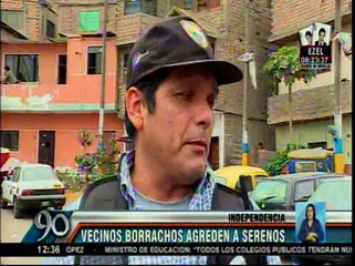 Independencia: ebrio agredió a serenos en la calle [VIDEO]