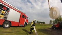 GoPro: Feuerwehreinsatz PKW Brand