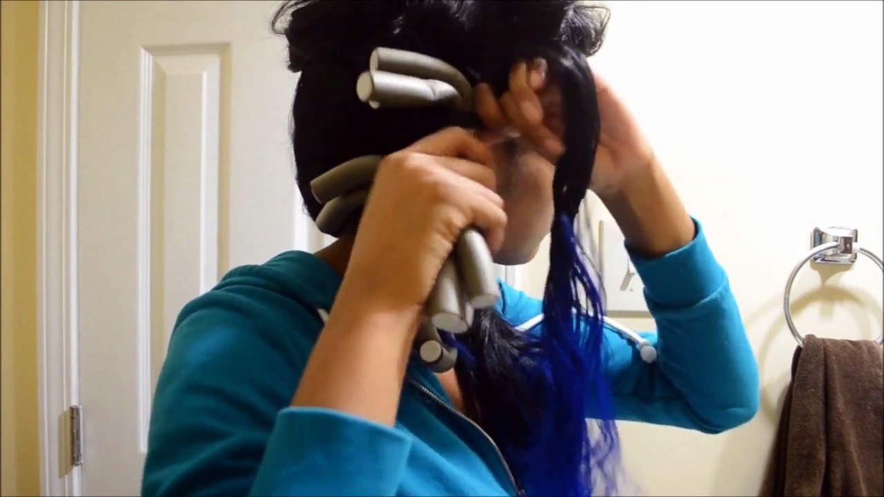 Big Loose Voluminous Curls/Waves on Synthetic Hair/Wigs using Flexi Rods Tutorial