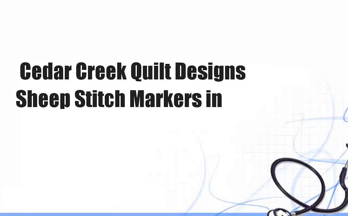 Cedar Creek Quilt Designs Sheep Stitch Markers in