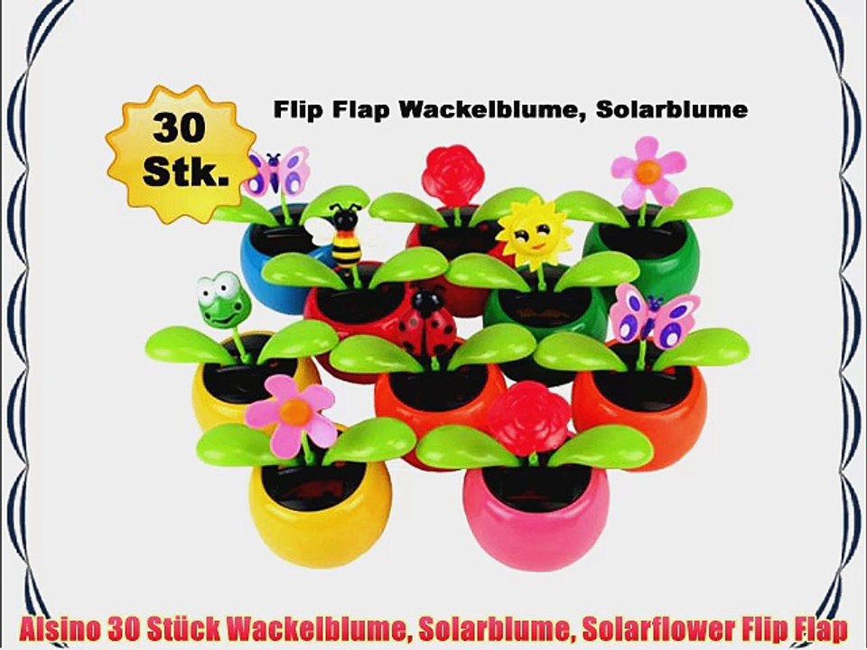 Alsino 30 St?ck Wackelblume Solarblume Solarflower Flip Flap