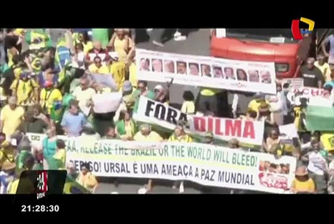 Miles de brasileños salen a las calles para exigir la salida de Dilma Rousseff