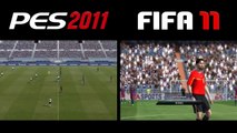 PES 2011 vs FIFA 11 - Gameplay Comparison - PC