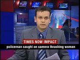 Indian cop thrashing woman in police station