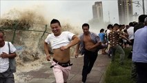 TUFÃO na China com ondas gigantes