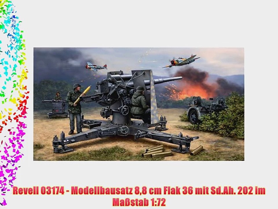 Revell 03174 - Modellbausatz 88 cm Flak 36 mit Sd.Ah. 202 im Ma?stab 1:72