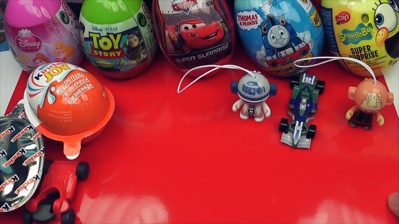 Oua Kinder cu surprize si jucarii in Romana, Kinder Joy Disney Pixar Cars 2  Spongebob HD - video Dailymotion