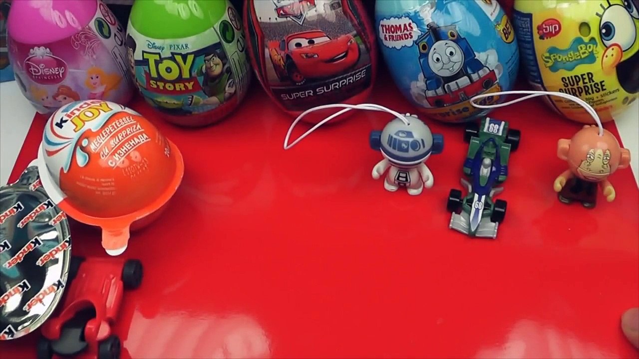 Oua Kinder cu surprize si jucarii in Romana,   Kinder Joy Disney Pixar Cars 2 Spongebob HD