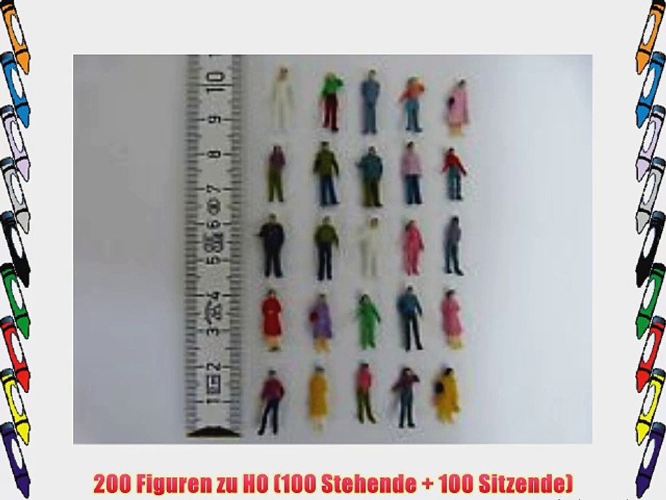 200 Figuren zu H0 (100 Stehende   100 Sitzende)