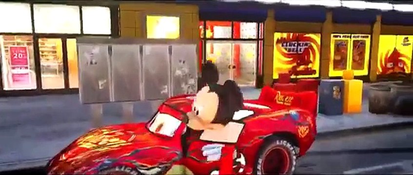 Mickey Mouse & Lightning McQueen Cars Toy Story Buzz Lightyear plays with Custom Disney Pixar Cars