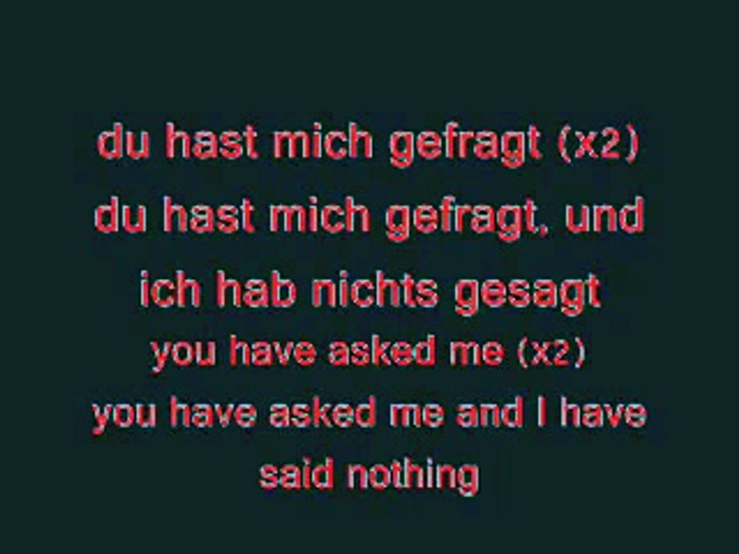 Rammstein du hast in english lyrics