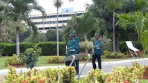 The Jamaica Defence Force 3JR Changing of the Guards at National Heroes Park. Jamaica