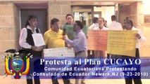 Ecuatorianos Protestan al Plan CUCAYO frente la Consulado Ecuatoriano de Newark NJ By NecioTV