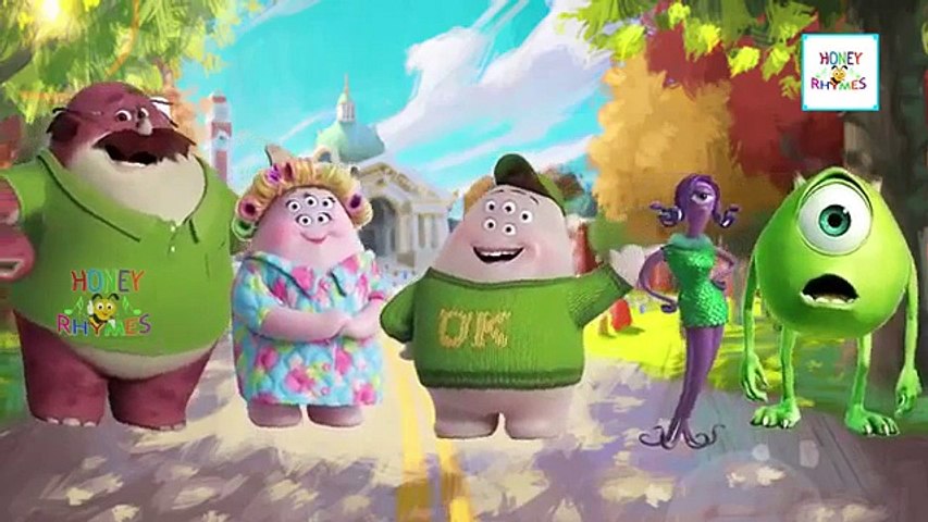 Finger Family Monsters University Cartoon Animation Nursery Rhymes For  Children HoneyRhymes