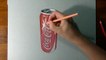How I draw a Coca Cola slim can