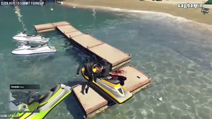 GTA V - Random Moments 16 (Knocked The F*ck Out , Mysterious Car!)