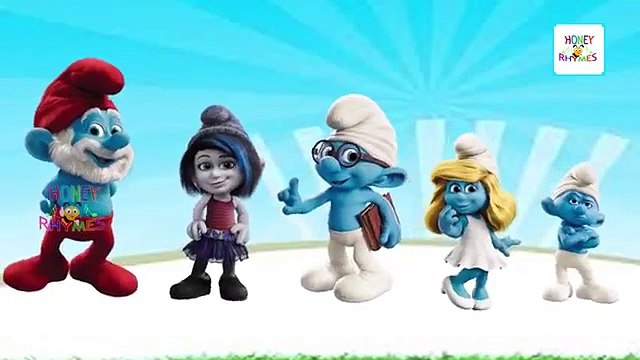 Finger Family SMURFS Family Nursery Rhymes | Cartoon Animtion Rhymes for Children and Babies