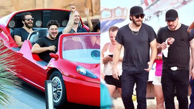 Jake Gyllenhaal, Marcus Mumford, and Josh Gad Have Dudes Day at Disneyland