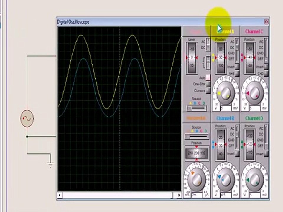 ISIS 1 CIRCUITO (PERIODO, VALIR PICO, VALOR PICO PICO)