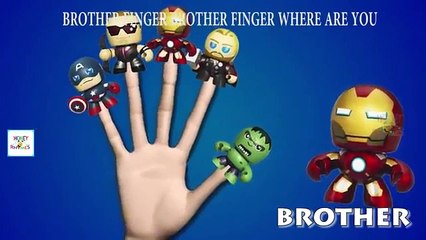 Finger Family Super Heroes Cartoon Toy Family Nursery Rhyme | Hulk Thor Iron Man Cartoon Songs