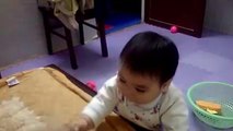 Little one is shaking hands for the first time